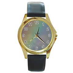 Between The Rainbow Round Gold Metal Watch