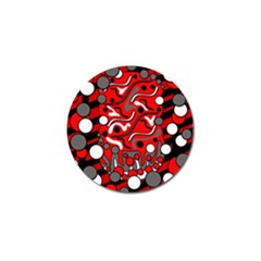 Red Mess Golf Ball Marker (4 Pack) by Valentinaart