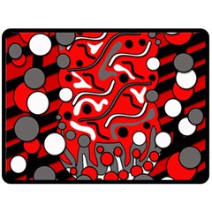 Red Mess Fleece Blanket (large) 