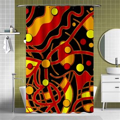 Orange Floating Shower Curtain 48  X 72  (small)  by Valentinaart