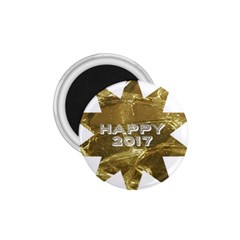 Happy New Year 2017 Gold White Star 1 75  Magnets by yoursparklingshop