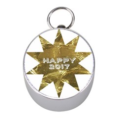 Happy New Year 2017 Gold White Star Mini Silver Compasses by yoursparklingshop