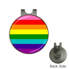 Colorful Stripes Lgbt Rainbow Flag Hat Clips With Golf Markers