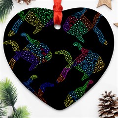 Decorative Fish Heart Ornament (2 Sides)