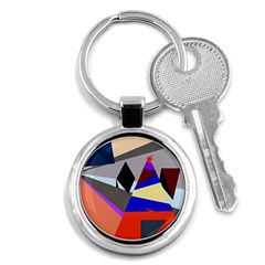 Geometrical Abstract Design Key Chains (round) 