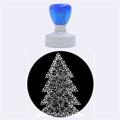 Sparkling Christmas Tree Rubber Round Stamps (large)