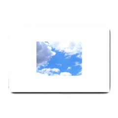 Summer Clouds And Blue Sky Small Doormat  by picsaspassion