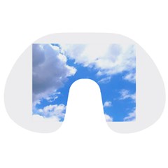 Summer Clouds And Blue Sky Travel Neck Pillows