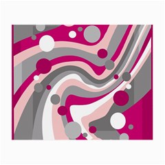 Magenta, Pink And Gray Design Small Glasses Cloth (2-side)