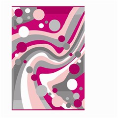 Magenta, Pink And Gray Design Large Garden Flag (two Sides) by Valentinaart