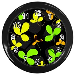 Floral Design Wall Clocks (black)