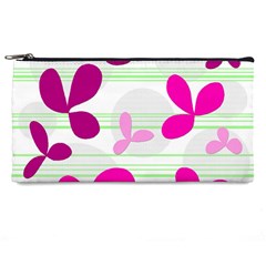 Magenta Floral Pattern Pencil Cases