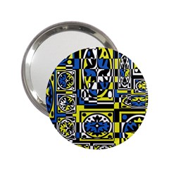 Blue And Yellow Decor 2 25  Handbag Mirrors