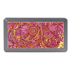 Pink Yellow Hippie Flower Pattern Zz0106 Memory Card Reader (mini) by Zandiepants