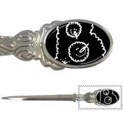 Funny Black And White Doodle Snowballs Letter Openers by yoursparklingshop