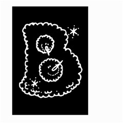 Funny Black And White Doodle Snowballs Large Garden Flag (two Sides)