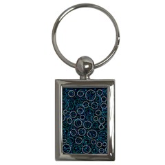 Blue Abstract Decor Key Chains (rectangle) 