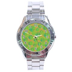 Green Decorative Art Stainless Steel Analogue Watch