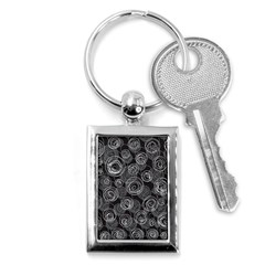 Gray Abstract Art Key Chains (rectangle) 