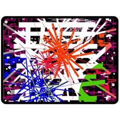 Colorful Big Bang Double Sided Fleece Blanket (large) 