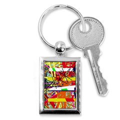 Colorful Abstraction By Moma Key Chains (rectangle) 