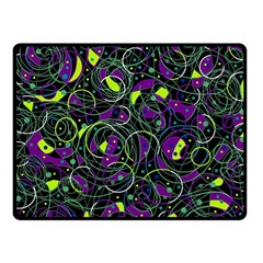 Purple And Yellow Decor Fleece Blanket (small)