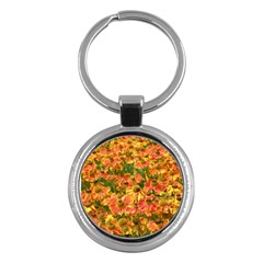 Helenium Flowers And Bees Key Chains (round) 