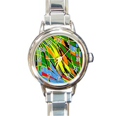 Jungle Round Italian Charm Watch