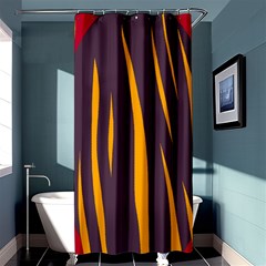 Fire Shower Curtain 36  X 72  (stall) 