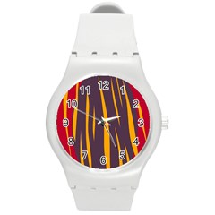 Fire Round Plastic Sport Watch (m)