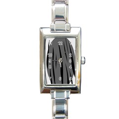 Gray, Black And White Design Rectangle Italian Charm Watch