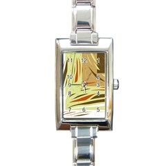 Brown Decorative Design Rectangle Italian Charm Watch