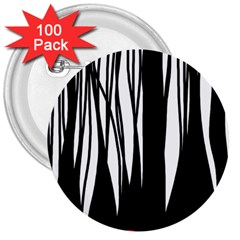 Black Forest 3  Buttons (100 Pack) 