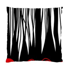 Black Forest Standard Cushion Case (one Side) by Valentinaart