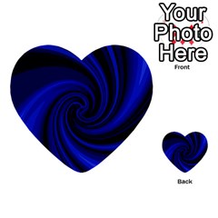 Blue Decorative Twist Multi-purpose Cards (heart)  by Valentinaart