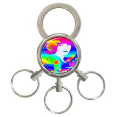 Abstract Color Dream 3-ring Key Chains by icarusismartdesigns