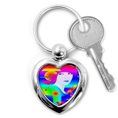 Abstract Color Dream Key Chains (heart)  by icarusismartdesigns