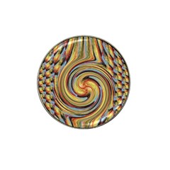 Gold Blue And Red Swirl Pattern Hat Clip Ball Marker (10 Pack) by digitaldivadesigns