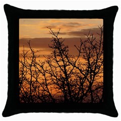 Colorful Sunset Throw Pillow Case (black) by picsaspassion