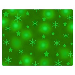 Green Xmas Design Double Sided Flano Blanket (medium)  by Valentinaart