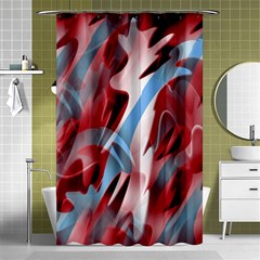 Blue And Red Smoke Shower Curtain 48  X 72  (small)  by Valentinaart