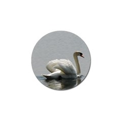 Swimming White Swan Golf Ball Marker (4 Pack)