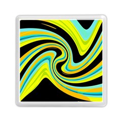 Blue And Yellow Memory Card Reader (square)  by Valentinaart