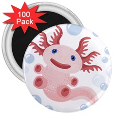 Axolotl Natural Tshirt 3  Magnets (100 Pack)