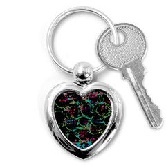 Graffiti Style Design Key Chains (heart)  by Valentinaart