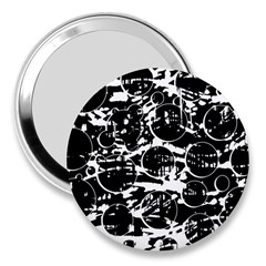 Black And White Confusion 3  Handbag Mirrors by Valentinaart