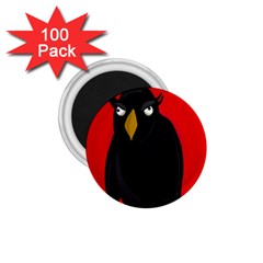 Halloween - Old Raven 1 75  Magnets (100 Pack)  by Valentinaart