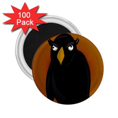 Halloween - Old Black Rawen 2 25  Magnets (100 Pack)  by Valentinaart