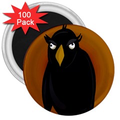 Halloween - Old Black Rawen 3  Magnets (100 Pack) by Valentinaart