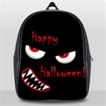 Happy Halloween - red eyes monster School Bags(Large)  Front